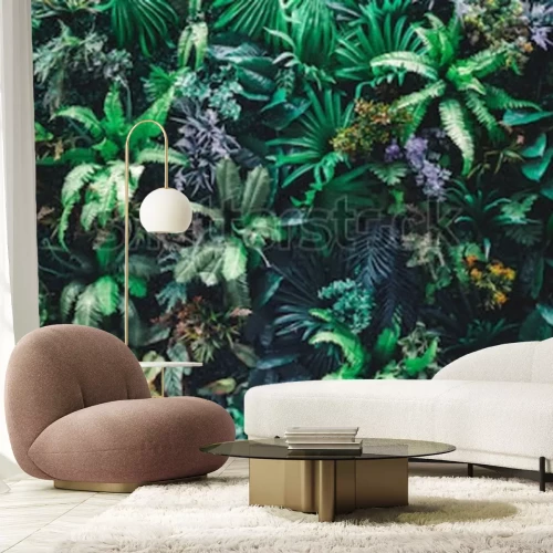 Fototapete Tropische grüne Blätter im Garten