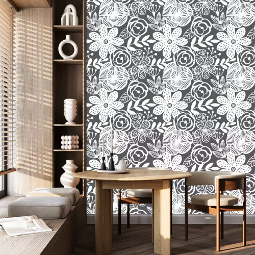 Tapete Abstract elegance seamless pattern with floral background