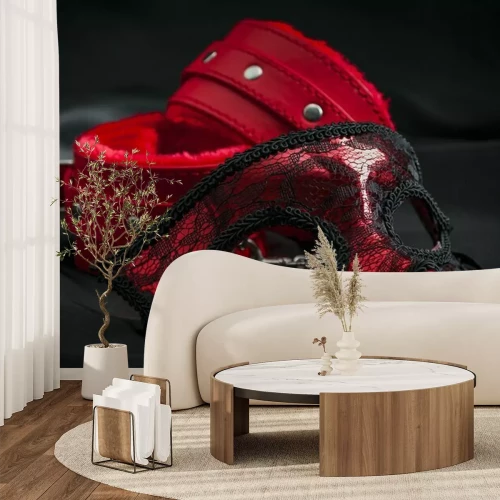 Fototapete Erotische Masken und Handschellen