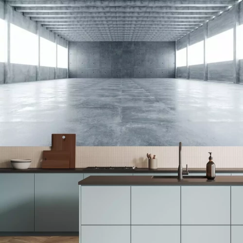 Fototapete Eine moderne Betonhalle