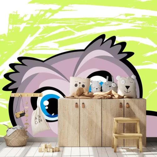 Sticker Cartoon lustige Eule