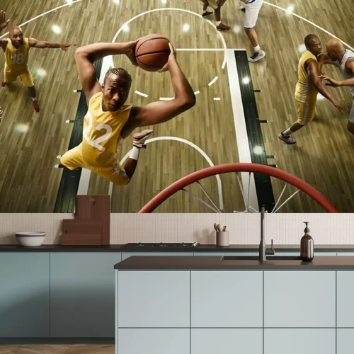 Fototapete Basketball Team während des Spiels