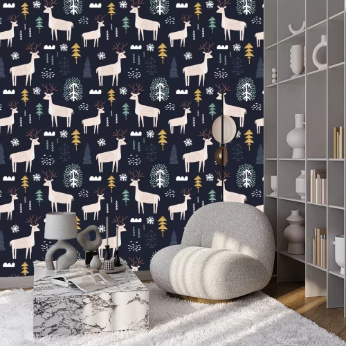 Tapete Tierbabys im skandinavischen Wald