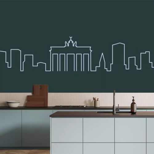 Sticker Berlin Single Line Skyline