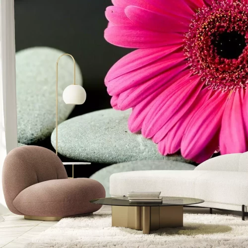 Sticker Gerberablüte mit Kieseln