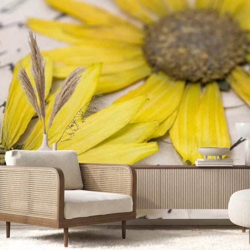 Sticker Getrocknete gelbe Blumen