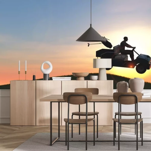 Sticker Fahren auf dem Golfplatz lustiges Foto