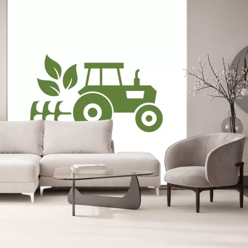Sticker Tractor logo, icon on white background