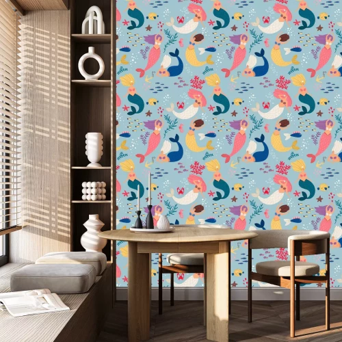 Tapete Bunte Meerjungfrauen