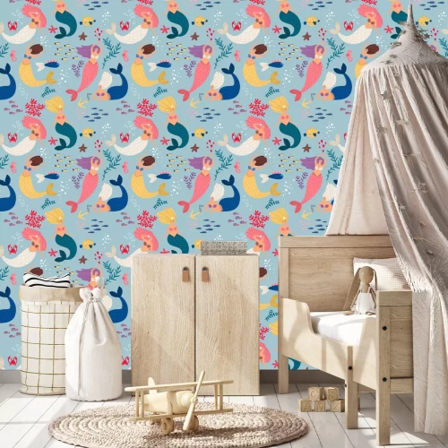 Tapete Bunte Meerjungfrauen