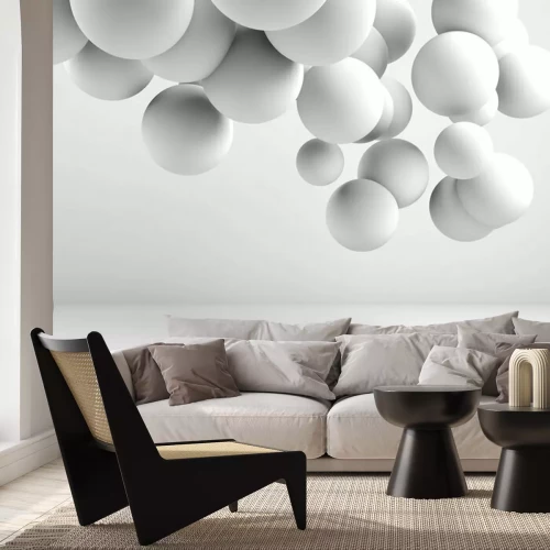 Fototapete Schwebende Kugeln in drei Dimensionen