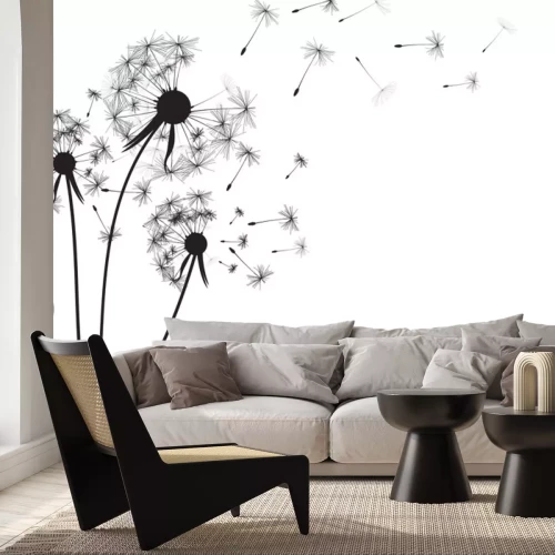 Sticker Abstract dandelion background  vector illustration