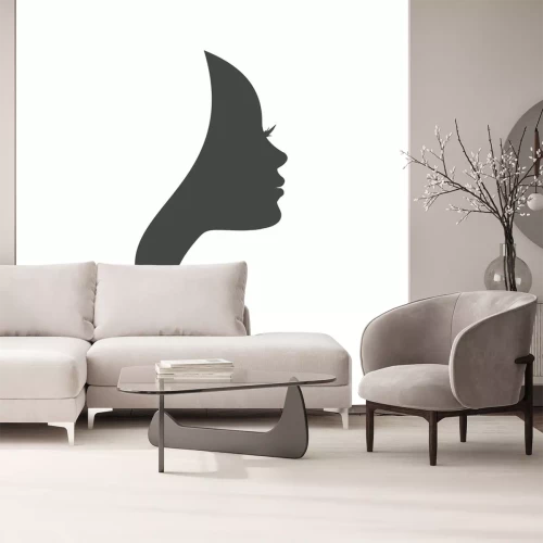 Sticker Beautiful profile of young woman icon