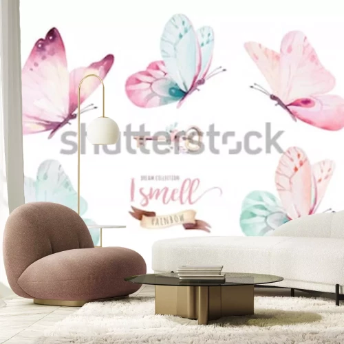 Sticker Schmetterlinge in Pastelltönen