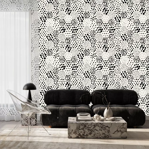 Tapete Erbsen auf milchigem Hintergrund