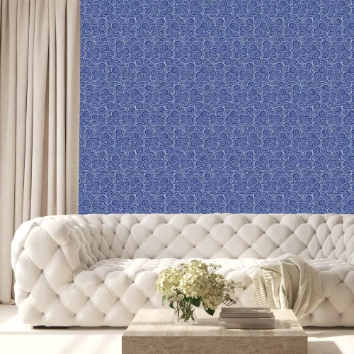 Tapete Traditionelle orientalische japanische blaue Welle