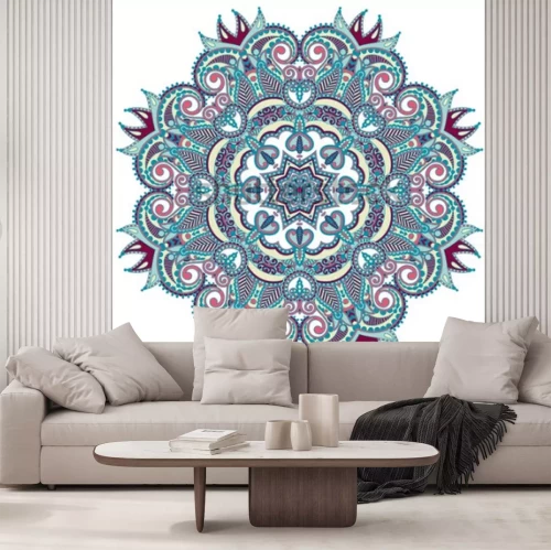 Sticker Runde Verzierung, dekorative runde Spitze