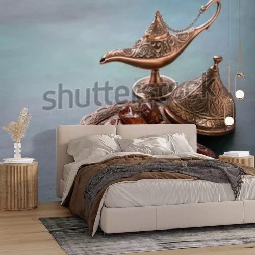 Fototapete Asiatische alte Lampe