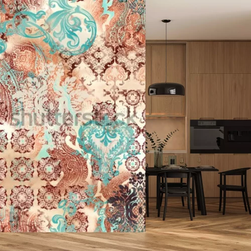 Fototapete Ethnische geometrische Motive auf abstrakten Hintergrund