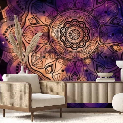 Fototapete Mandala auf Weltraum-Hintergrund