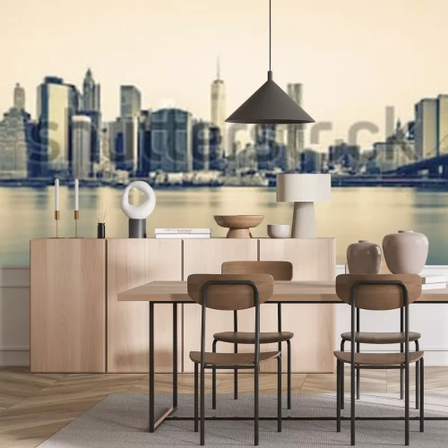 Fototapete Stadt schwarz-weiß Vintage