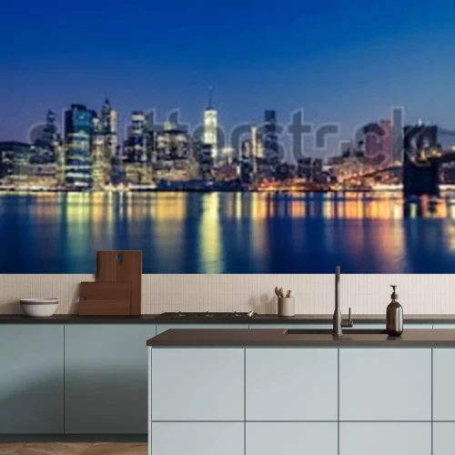 Fototapete Abendliches Panorama von New York City