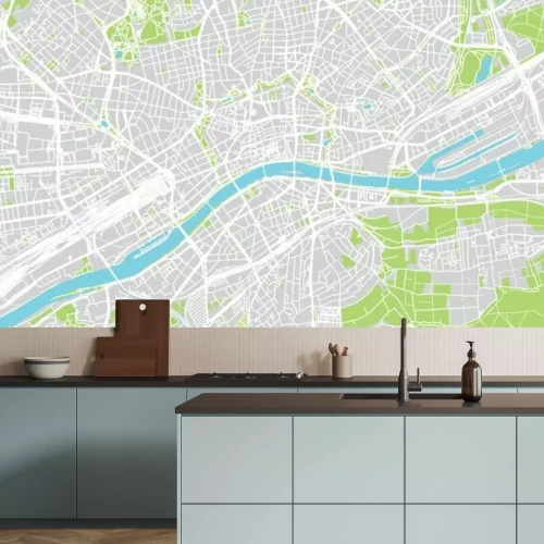 Fototapete Karte von Frankfurt