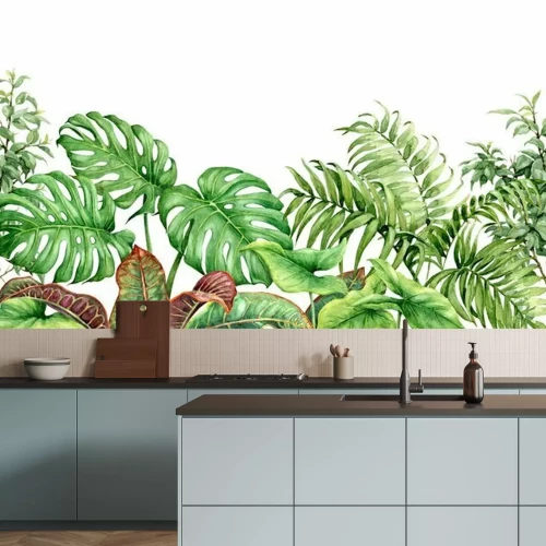 Fototapete Tropische Aquarellpflanzen