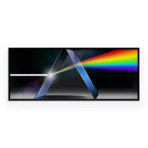 Poster Ein Lichtstrahl, der durch ein Prisma fällt