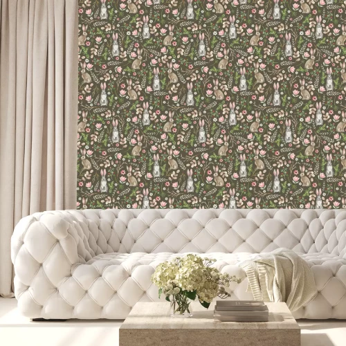 Tapete Hasen und empfindliche Pflanzen