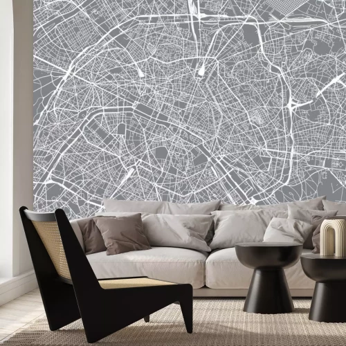 Sticker Urban vector city map of Paris, France