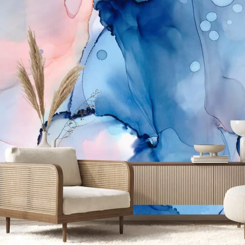 Sticker Hand painted ink texture. Abstract background.