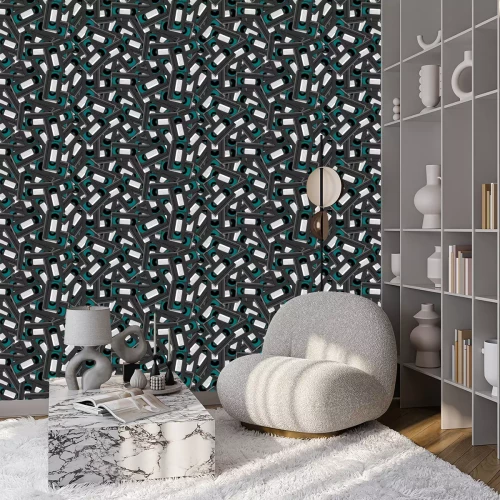 Tapete Textur, nahtloses Muster der alten Retro-Weine grau antike analoge Hipster-Film-Videokassetten für einen Videorecorder mit einem Magnetfilm zum Ansehen von Filmen