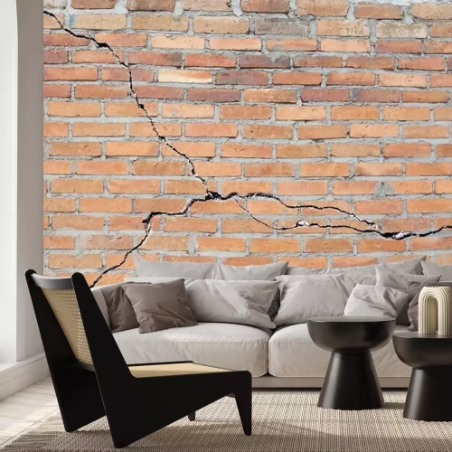 Fototapete Gebrochenes Ziegelfundament