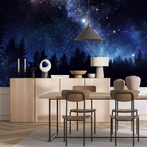 Sticker Sternenhimmel über dem Wald