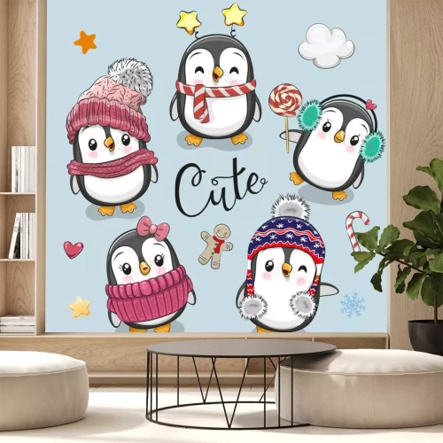 Sticker Verkleidete Vögel für Kinder