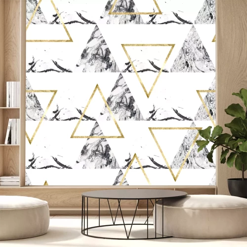 Fototapete Glamour Marmor und Dreiecke