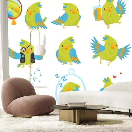 Sticker Lustige Vögel für Kinder