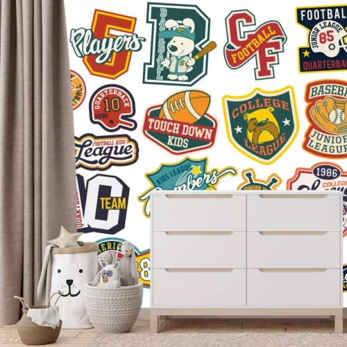 Sticker Bunte Sportlogos von verschiedenen Vereinen