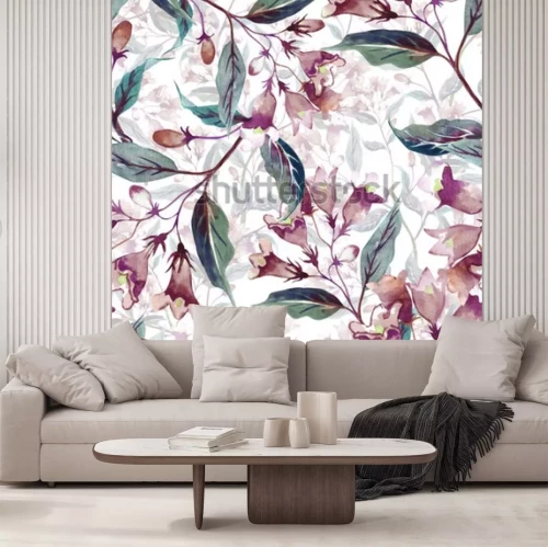 Sticker Feldblumen mit Glocken und Blättern