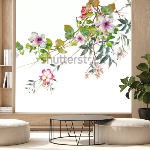 Sticker Kleine Blüten auf Zweigen