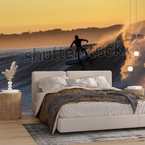 Fototapete Wassersport bei Sonnenuntergang