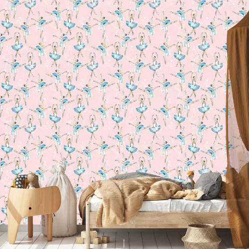 Tapete Tanz der blauen Primaballerinen