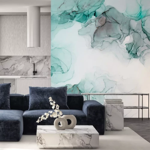 Sticker Abstrakter Hintergrund in Grüntönen