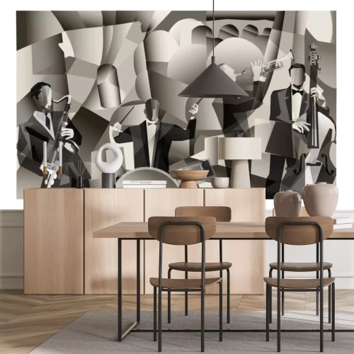 Sticker Jazzband Grafik im Stil von Picasso