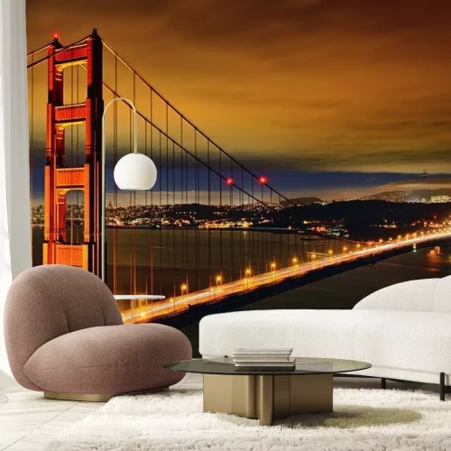 Fototapete Golden Gate Bridge bei Nacht