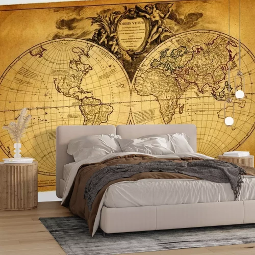 Fototapete Dekorative Weltkarte im alten Stil
