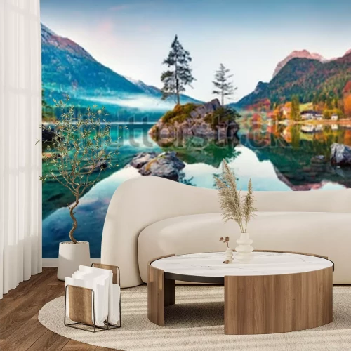 Fototapete Landschaft mit Gebirgssee