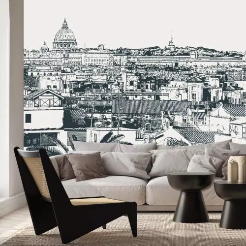 Sticker Vector image of the city of Rome, the capital of Italy