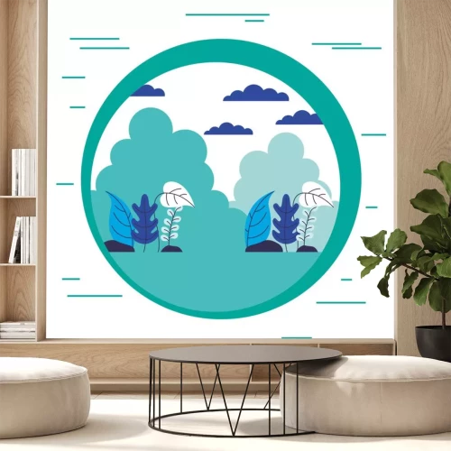 Sticker landscape nature plants foliage sticker